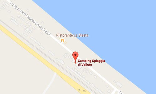 Camping a Senigallia - Mappa del Campeggio Spiaggia di Velluto