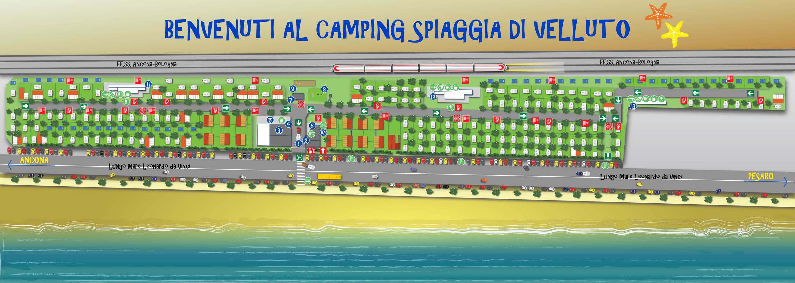 Mappa Camping Spiaggia di Velluto